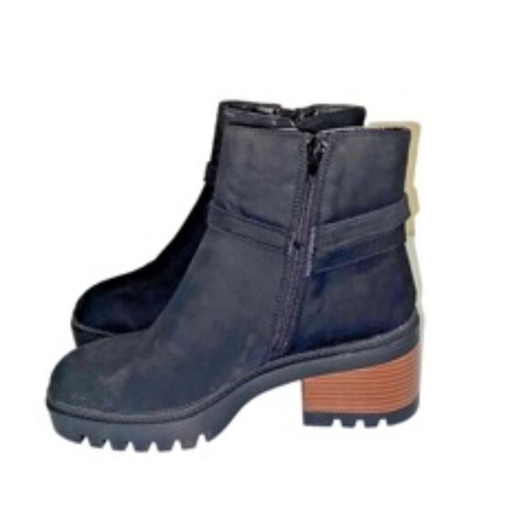 Bamboo Affirm Lug Sole Bootie Women's Boot Black Size 6.5 - Picture 2 of 7